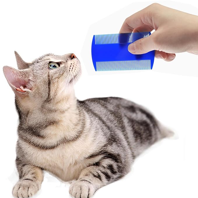 Dog Comb Flea Comb Fine Tooth Tear Stain Grooming Comb for Removing Crust Mucus Stains