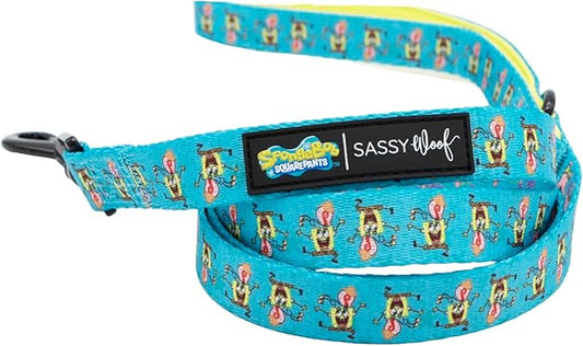 Spongebob Squarepants™ Jelly Fishin' Dog Leash 60-Inch with Patented Design and Neoprene Padded Handle - Comfortable, Durable, and Stylish for Small to Large Dogs