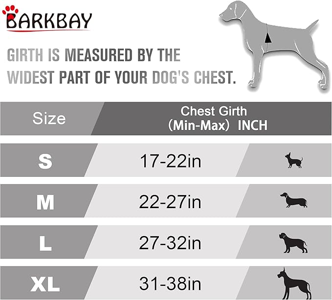 BARKBAY No Pull Dog Harness Front Clip Heavy Duty Reflective Easy Control Handle for Large Dog Walking(Star,L)