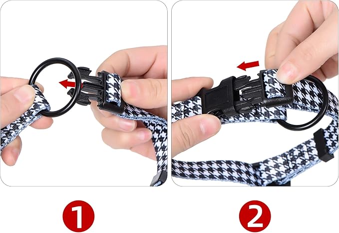 Mile High Life Dog Collar | Nylon Puppy Collars w Cute Patterns | Lightweight Girl Dog Collar | Boy Dog Collar for Small/Medium/Large Dogs (Black White, Medium)