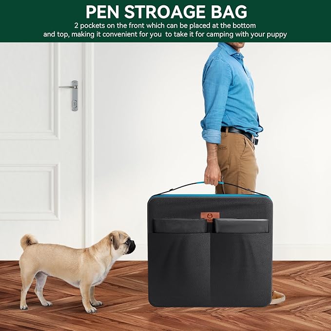 PJYuCien Dog Playpen Storage Bag ((Not Suitable for Other Brands) Fits 40" H 32" W 8 Panels Dog Pen, Designed for RV Trips,Yard and Indoor.… (24"x24"x8")