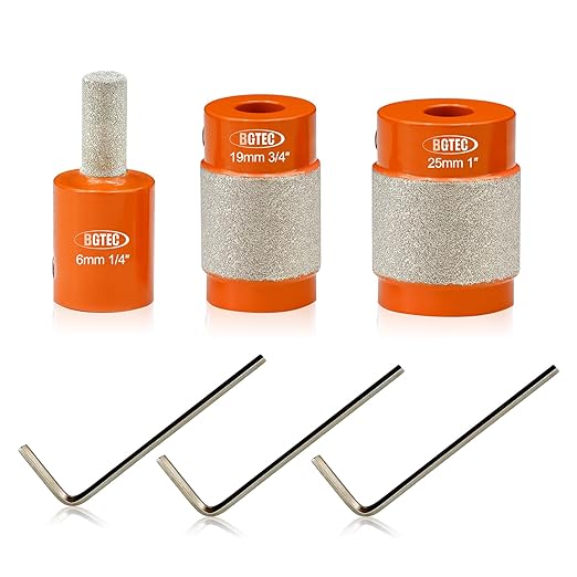 BGTEC Stained Glass Diamond Grinder Bit Head Tools and Diamond Rotary Pet Nail Grinder Bits Dog Nail Grinder Replacement Head