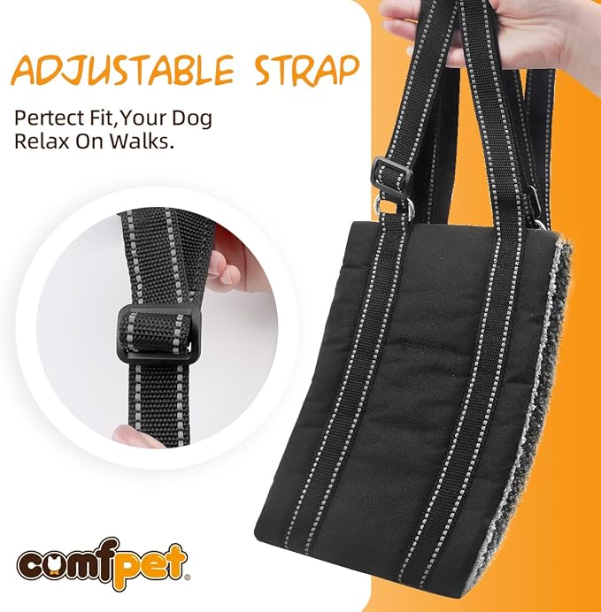 4-150 lbs Dog Lift Harness for Rear Leg, Portable Dog Sling for Large Dogs Hind Leg Support for Elderly Dog, Injured Dog, Arthritis ACL Rehabilitation Up Down Stairs, Black (Medium)