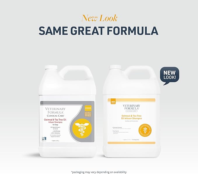 Veterinary Formula Clinical Care Dog Shampoo with Oatmeal and Tea Tree Oil, 128 oz – Fast-Acting, Gentle Medicated Shampoo for Dogs