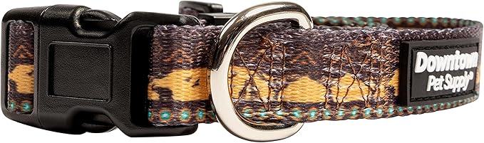 Downtown Pet Supply - Best, Cute & Fancy Dog Collar - Lightweight Adjustable Dog Collar with Quick Buckle & D-Ring - Hand Wash Safe - Sahara - M - Medium Dog Collar