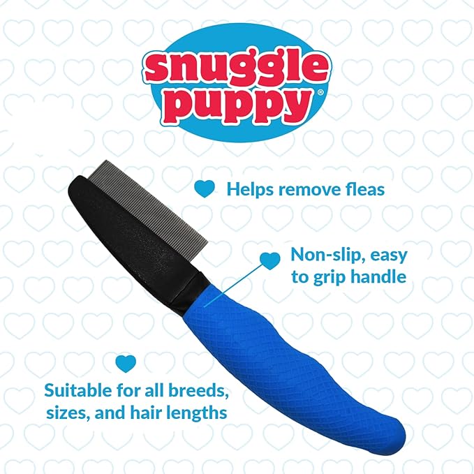 Snuggle Puppy Grooming - Flea Comb for Dogs - Helps Remove Fleas from Pets