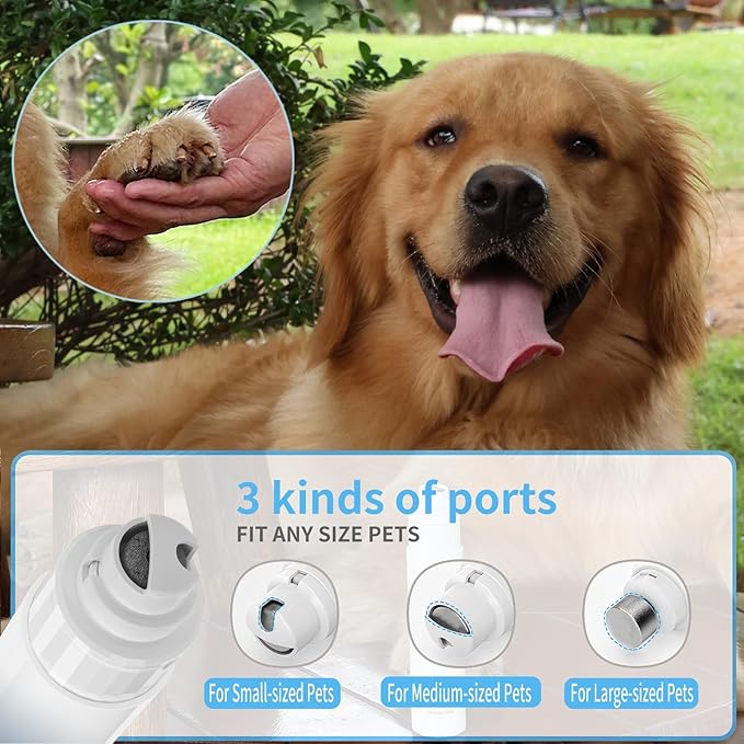 Dog Nail Grinder & Upgrade Professional with 3-Speed Adjustment Super-Quiet and Low-Vibration Pet Nail Trimmers with Forward and Reverse Functions - Safe Pause Button Wireless Type-C Charging（Green）