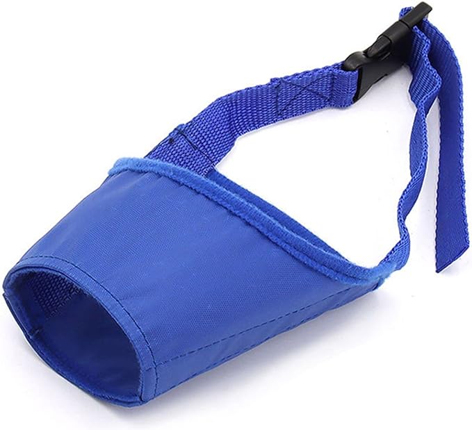 Parts Express Dog Muzzle, Soft Anti-Biting Barking Chewing Muzzle, Breathable Waterproof Adjustable Muzzle for Small Medium Dogs,Blue (XXS)