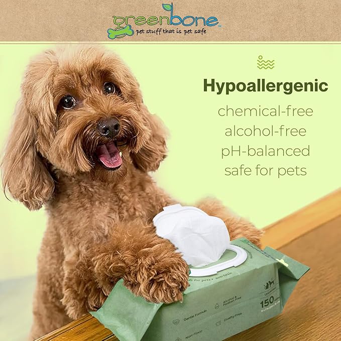 Gentle Pet Wipes Unscented 150 Wipes