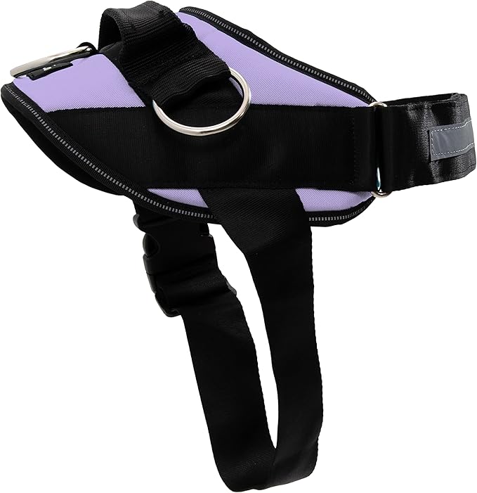 ShawnCo Essential Dog Harness, No-Pull Pet Vest with 3 Leash Clips, No Choke, Reflective, Adjustable and Padded, for Easy Walking and Training for Small, Medium and Large Dogs (ICY Lilac, XL)