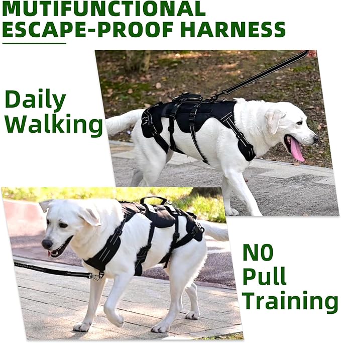 PUPTECK Dog Lift Harness for Medium Large Sized Dog, Rehabilitation Sling for Hind Leg Support, Multifunctional Mobility Assistance Harness for Old, Disabled, Joint Injuries, Arthritis, Paralysis Dogs
