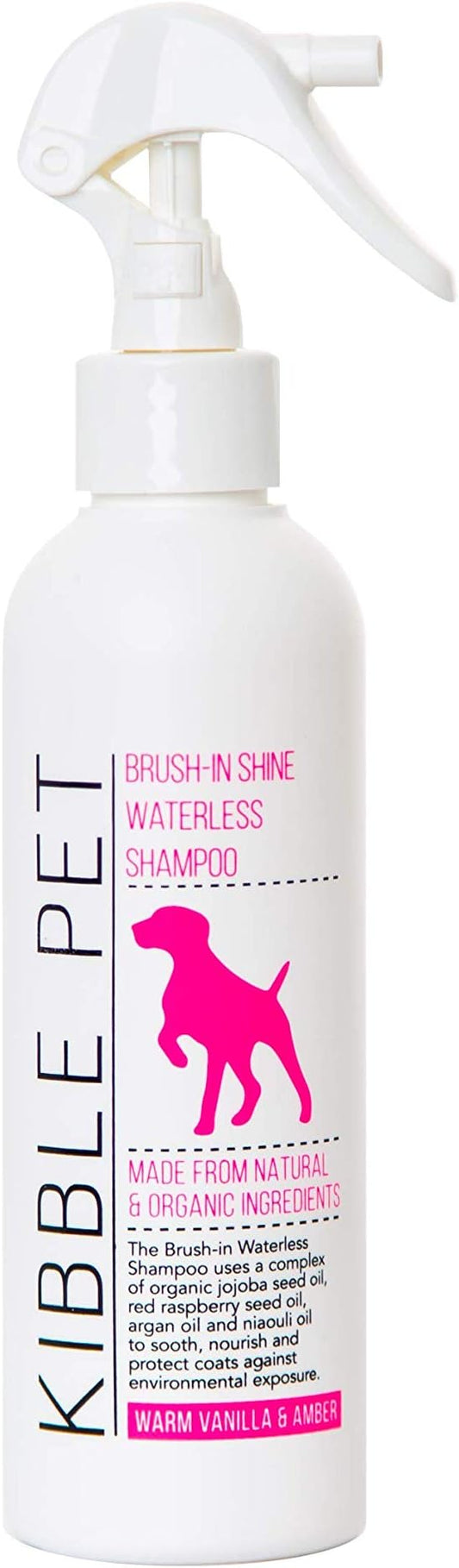 Waterless Pet Shampoo Wash, No Rinse Dog Groomer Spray, Protects Coat & Soothes Skin, Fur Deodorizer, Long Lasting Odor Defense, Hypoallergenic, Made in The USA, Vanilla & Amber Scent, 7.1 oz.