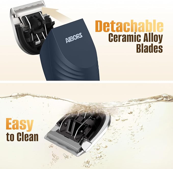 Dog Clippers for Grooming, Dog Shaver Clippers Kit Low Noise, Rechargeable Cordless Electric Trimmer Quiet Hair Clippers Set for Dogs Cats Pets