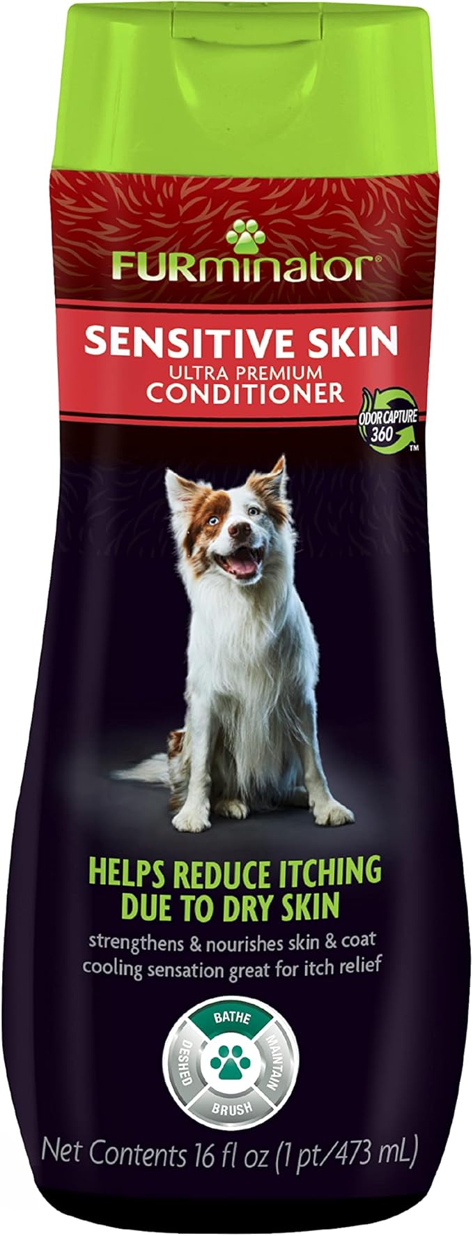 FURminator Sensitive Skin Ultra Premium Conditioner, Sensitive Skin Conditioner for Dogs Helps Reduce Itching, 16 oz
