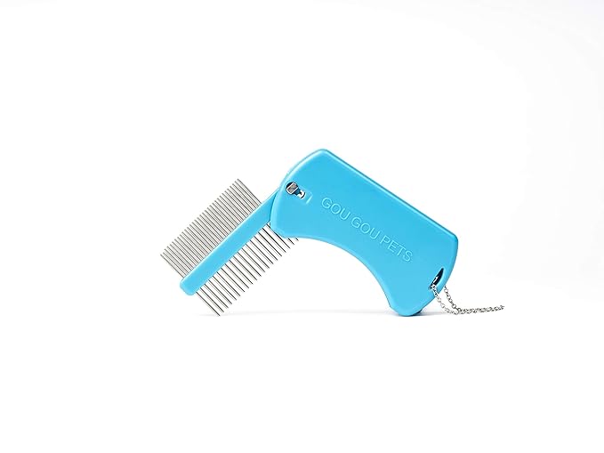 Foldable Grooming Comb for Dogs, Cats, and Horses: Demat and Detangle Comb, Remove Loose Fur or Loose Hair, Smooths Mats and Tangles, Great for On-The-Go Travel