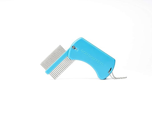 Foldable Grooming Comb for Dogs, Cats, and Horses: Demat and Detangle Comb, Remove Loose Fur or Loose Hair, Smooths Mats and Tangles, Great for On-The-Go Travel