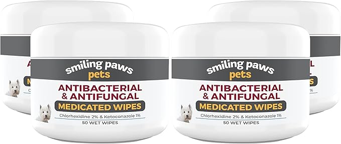 Smiling Paws Pets Wipe for Dogs & Cats - 50ct (4 Pack)