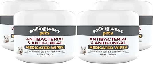 Smiling Paws Pets Wipe for Dogs & Cats - 50ct (4 Pack)