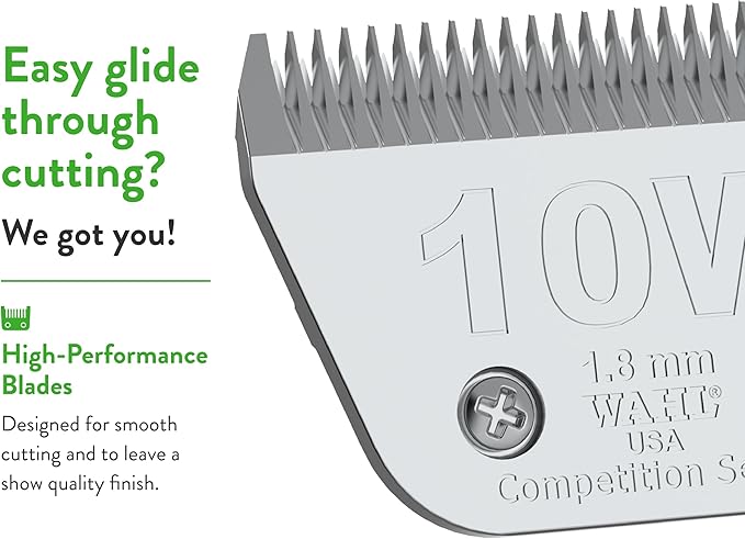 Wahl Professional Animal Competition Series Detachable Blade - 1/16-Inch Cut Length, 10W Extra Wide (2377-100)