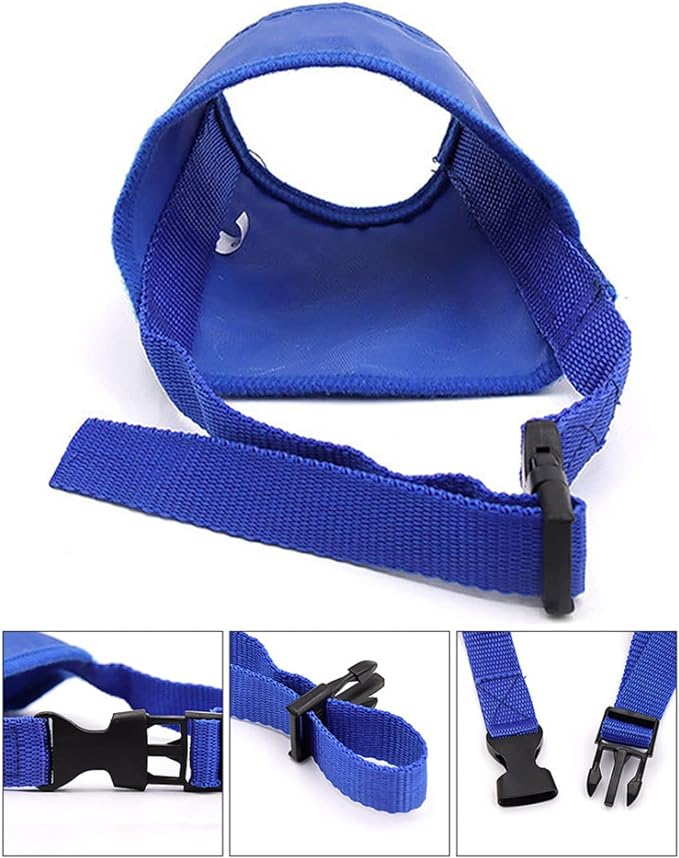 Parts Express Dog Muzzle, Soft Anti-Biting Barking Chewing Muzzle, Breathable Waterproof Adjustable Muzzle for Small Medium Dogs,Blue (XXS)