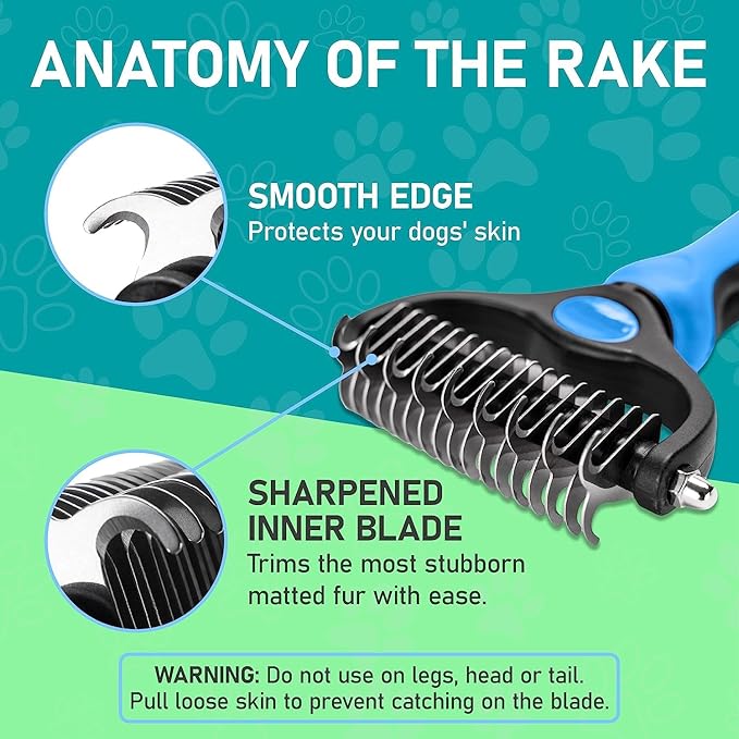 Pet Hair Remover Comb Double Sides Blades