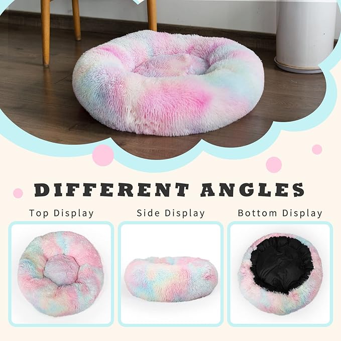 Calming Bed for Dogs 30 Inches Dog Beds for Medium Dogs Washable Anti-Anxiety Dog Beds for Medium Dogs