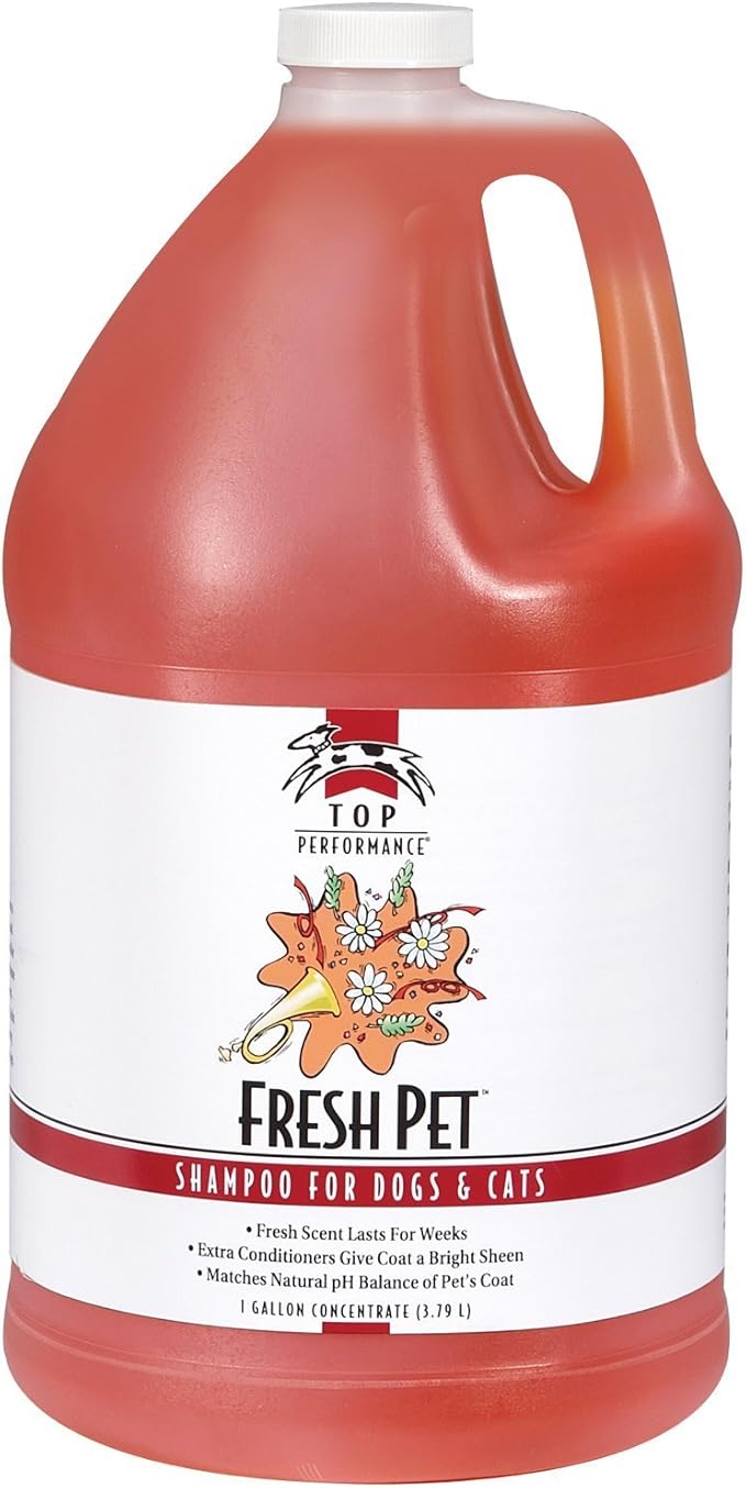 Top Performance Fresh Pet Shampoo, 1-Gallon,Black