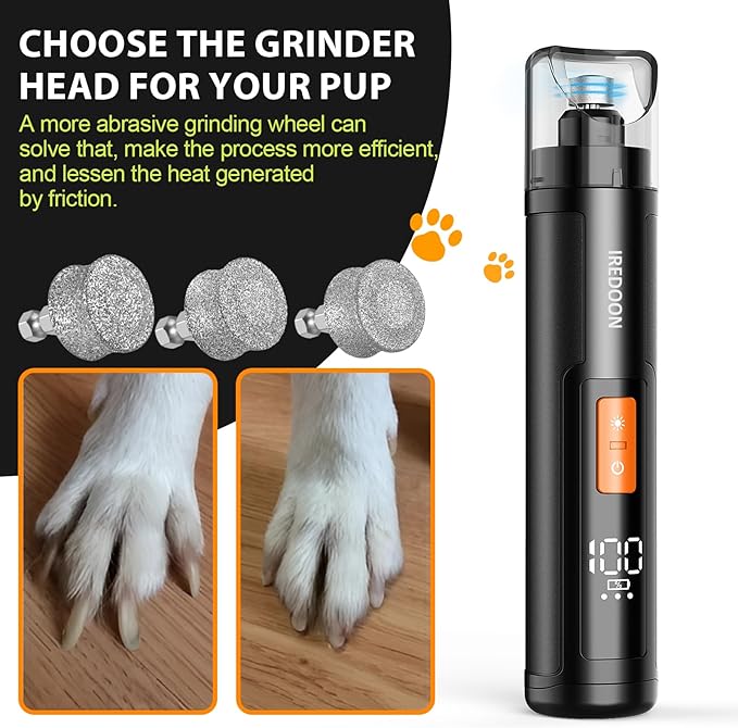 Dog Nail Grinder Replacement Head-Integrated Grinding Head for Casfuy and Most Brands, Highly Efficient, Safe and Durable (1pcs)