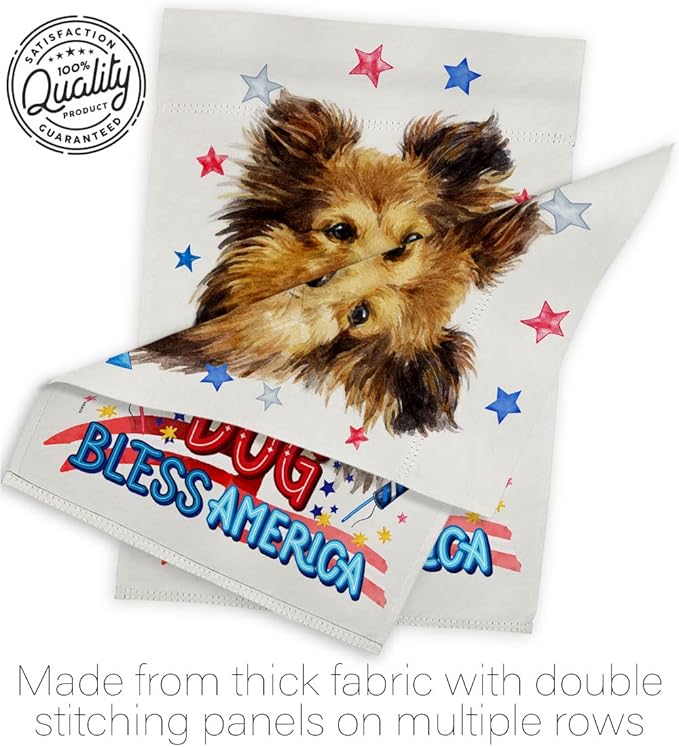Breeze Decor Patriotic Shetland Sheepdog House Flag Dowel Set Dog Puppy Spoiled Paw Canine Fur Pet Nature Farm Animal Creature Banner Small Garden Yard Gift Double-Sided, Made in USA