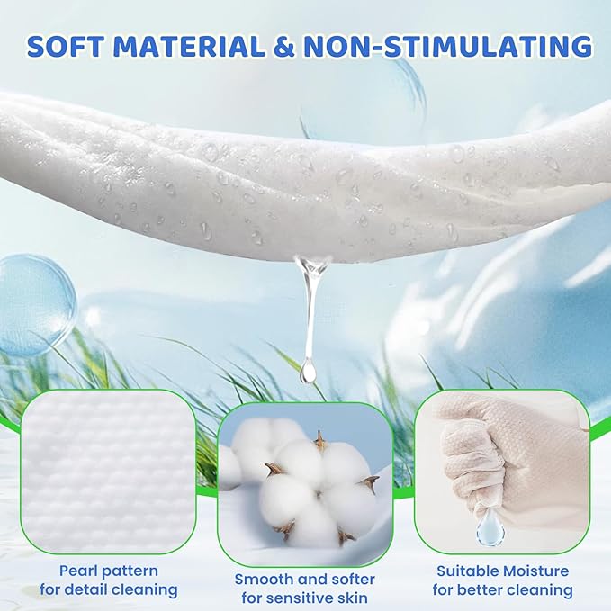 VOISEN 8 Pcs Pet Glove Wipes for Dogs and Cats, Cleaning & Deodorizing Bathing Grooming Wipes,Unscented Thick Nourish Fur Glove Wipes for Pet Dry Cleaning,Daily Care and Travel