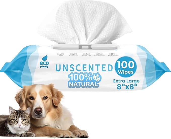 Dog Wipes for Paws and Butt Ears Eyes | Organic Pet Wipes for Dogs | Dog Wipes Cleaning Deodorizing | Extra Thick Paw Wipes for Dogs Cats Pets
