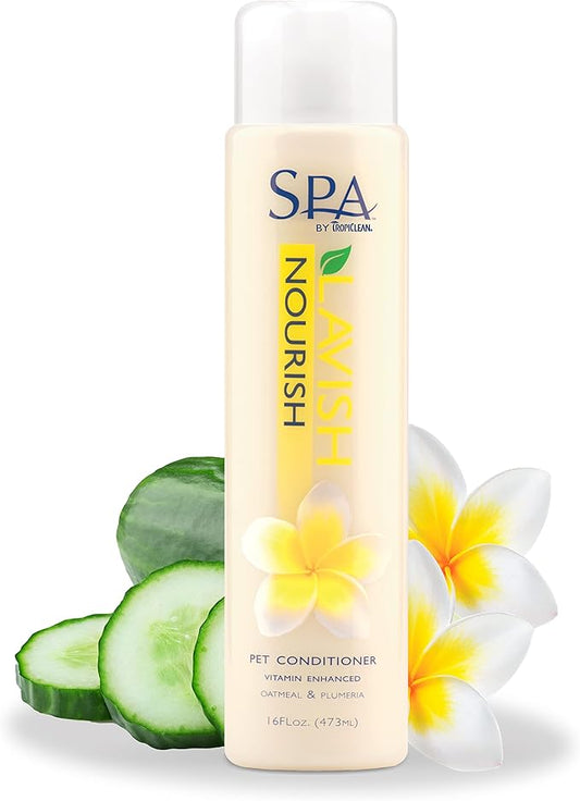 TropiClean SPA Lavish Dog Conditioner | Nourishing Conditioner For Dogs | Naturally Derived Salon Grade Ingredients | Made in the USA | 16oz