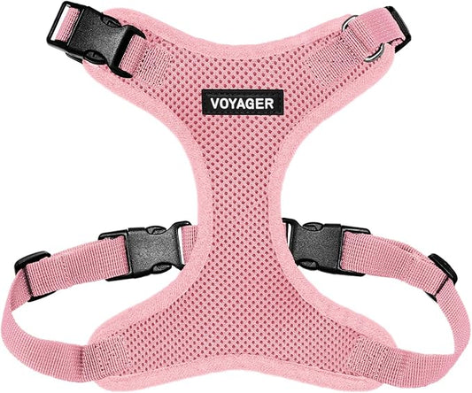 Voyager Step-in Lock Pet Harness - All Weather Mesh, Adjustable Step in Harness for Cats and Dogs by Best Pet Supplies - Pink, XS
