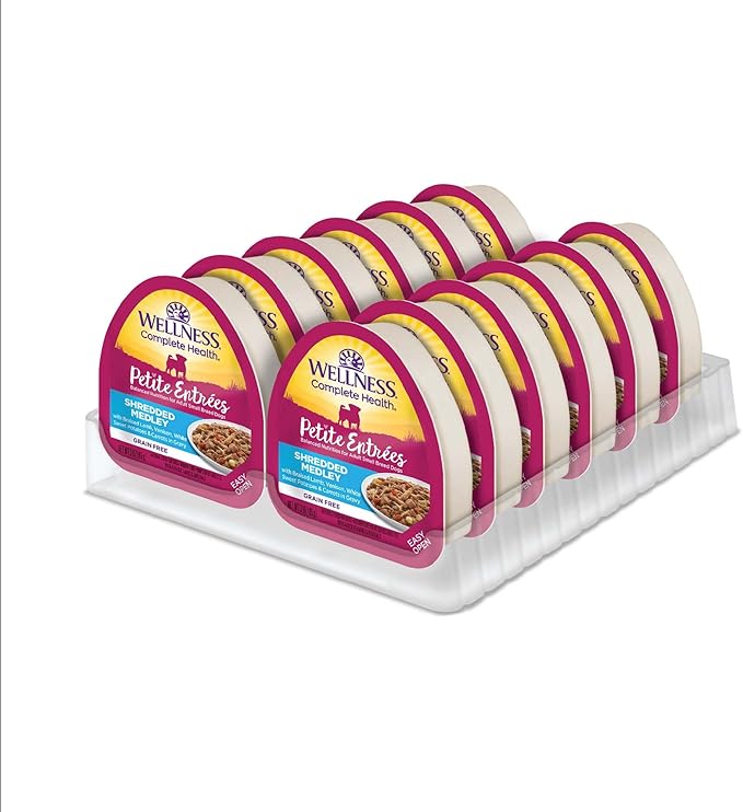 Wellness Petite Entrées Shredded Medley With Braised Lamb, Venison, White Sweet Potatoes & Carrots, 3 Ounce (Pack of 12)