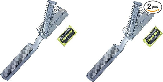Dependable Industries inc. Essentials 2 Pack Pet Hair Trimmer 2 in 1 Cutter and Comb Grooming Set