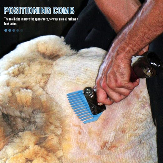 Kisangel 2pcs Sheep Shears Attachment Guard Electric Wool Shears Accessory Trimmer Guide Replacement Blades for Goat Shaver Accessory