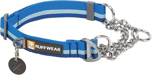 Ruffwear, Chain Reaction Dog Collar, Martingale Style for On-Leash Walking, Blue Pool, 14"-20"