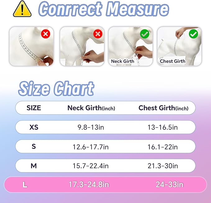 Dog Harness Leash Set, No Pull Adjustable Halter Cute Comfort Padded Handle for Medium Sized Large Small Dogs Walking Training Running with Reflective（Large,Red Blue）