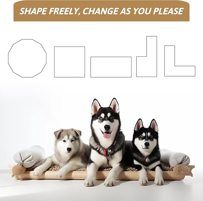 KEIKI 16 Panels 31.7" H Heavy Duty Metal Playpen with Door for Dog Fence,Pet Exercise Pen Versatile Shape for Outdoor Indoor