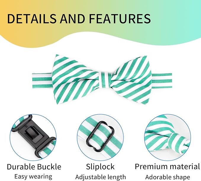 Segarty Dog Bow Tie, 30 PCS Bowties Dog Collar Cat Collar Bulk Holiday Grooming Bows for Pet Puppy Photography Festival Party Neck Wear Gift, Plaid and Cute Patterned