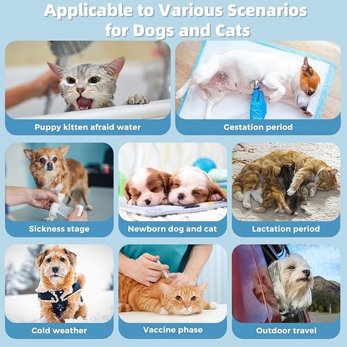 Pet Cleaning Wipes Kit For Dogs&Cats Daily Care and Traveling,includes 18 PCS Extra Thick Pet Bathing Glove Wipes,Ear/Teeth Finger Wipes and Eyes Wipes,Cleaning Deodorizing Nourish Fur,Remove Plaque&T