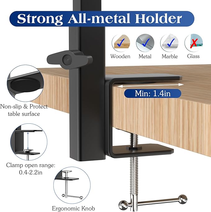 Pawaboo Dog Grooming Table Arm with Grooming Hammock, 35" Dog-Grooming-Arm Dog Grooming Stand and Free Two No Sit Haunch Holder with Grooming Loop, Foldable Dog Grooming Arm for Small Medium Pet