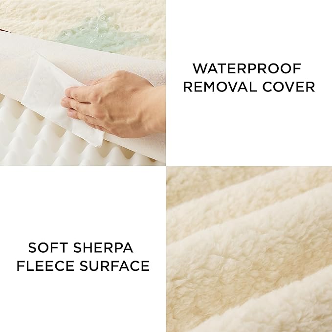 Bedsure Medium Dog Bed for Medium Dogs - Christmas Dog Bed, Orthopedic Waterproof Dog Beds with Removable Washable Cover