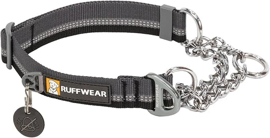 Ruffwear, Chain Reaction Dog Collar, Martingale Style for On-Leash Walking, Basalt Gray, 11"-14"