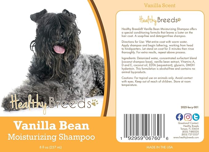 Healthy Breeds Kerry Blue Terrier Vanilla Bean Moisturizing Shampoo 8 oz