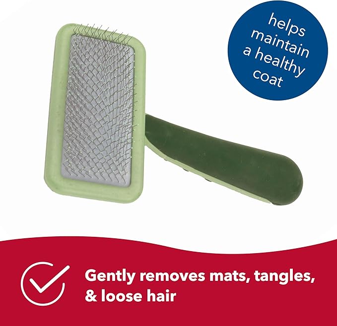 Coastal Pet Safari Dog Soft Slicker Brush - Dog Grooming Brush for Shedding - for Dogs with Short, Medium and Long Hair - Small - 6.5" x 2.5"