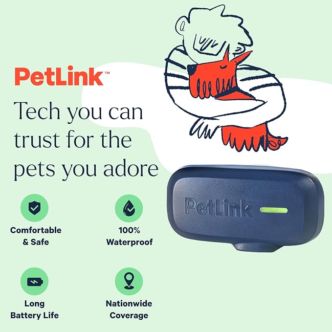 GPS Dog Tracker - Real-time Pet Tracker Collar - Waterproof Dog Tracker GPS with Virtual Fence