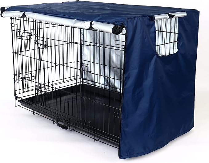 kefit Dog Crate Cover 36 inch, Kennel Cover for Dog Cage, Navy Blue