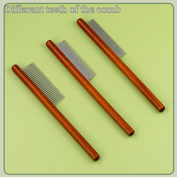 Wooden Small Dog Grooming Brush - Perfect for Shih Tzus, Yorkies, and Maltipoos - Ideal Puppy Hair Brushes for Maltese and Small Breeds (Loose Type)