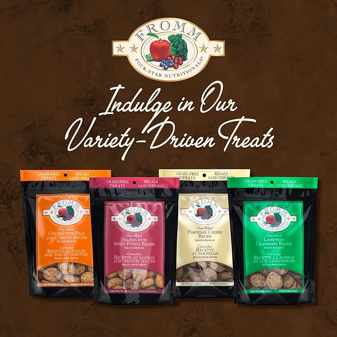 Fromm Four-Star Chicken with Carrots & Peas Grain-Free Dog Treats, 8oz (226g)